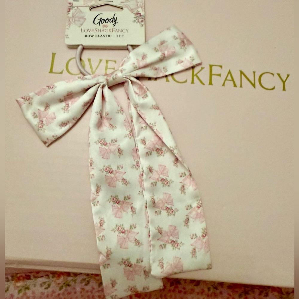 Goody x LoveShackFancy Ruffle Bow Hair Clip - Rosa Beaux
